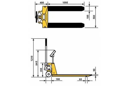 ЕВ4-1500РТ-Е (WI-7) + принтер - Гидравлические тележки со встроенными весами - 1
